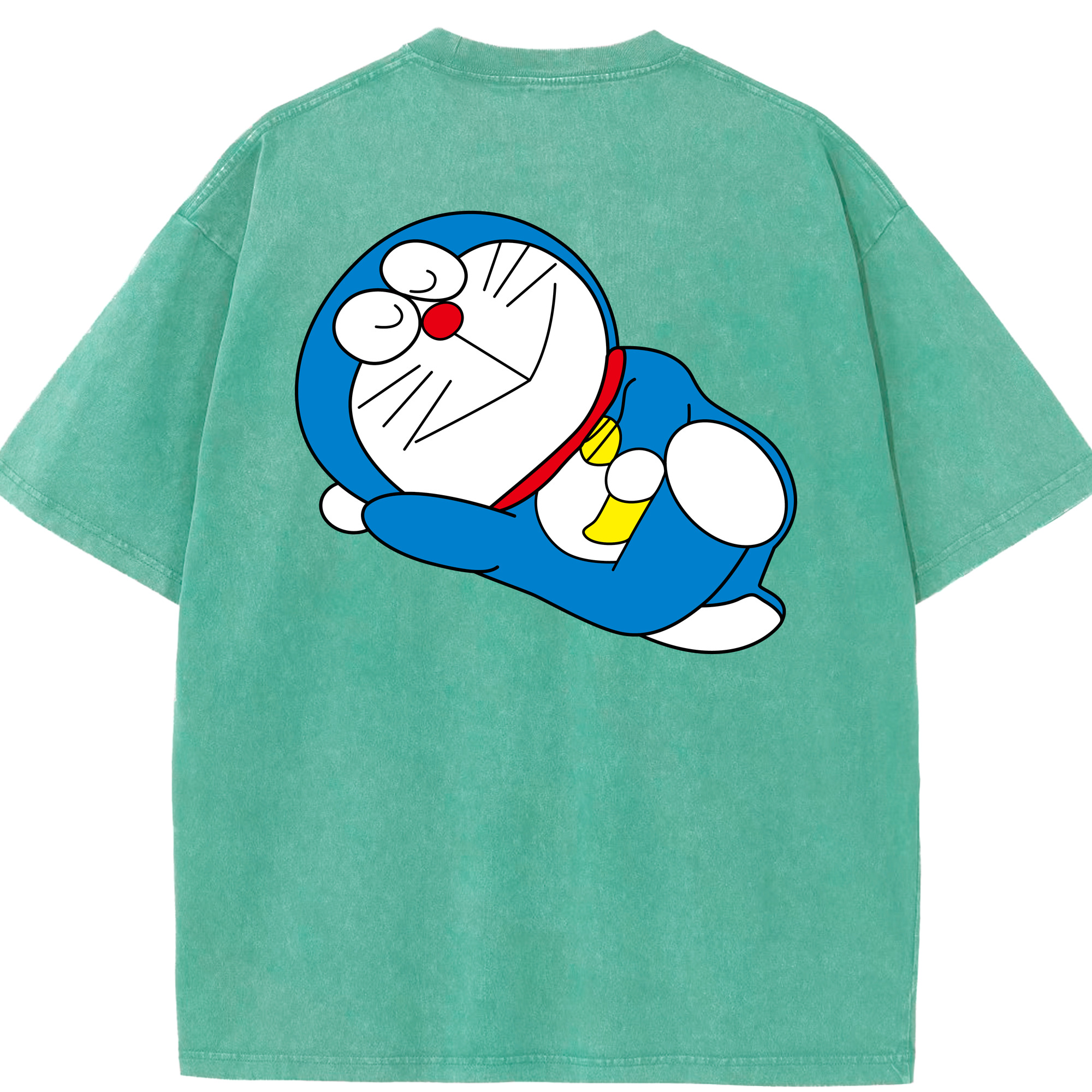 （画像用） ドラえもん Doraemon 綿100% ヴィンテージ風 半袖Tシャツ（背面プリント）